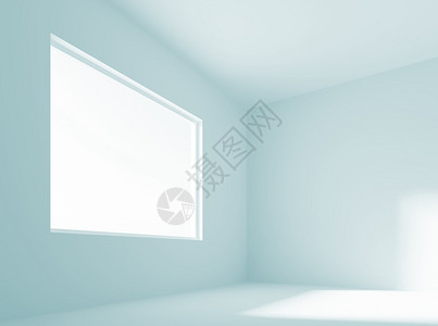 空荡的白色房间背景的3d插图设计图片