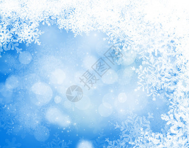蓝色和白色月日背景雪背景图片