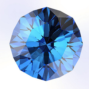 白色背景上的蓝色钻石图片