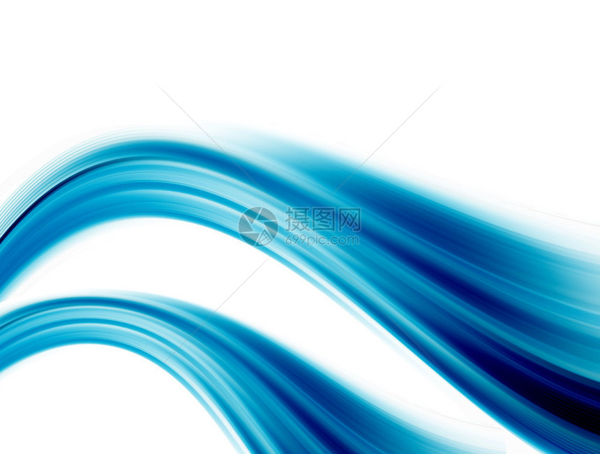 白色背景上的蓝色冲击波Abst图片