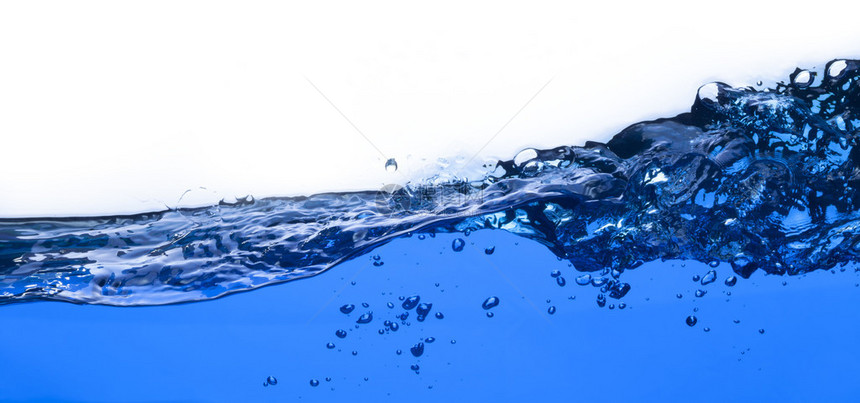 干净的水波与气泡新鲜的照片图片