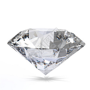 白色背景上的钻石3d模型图片