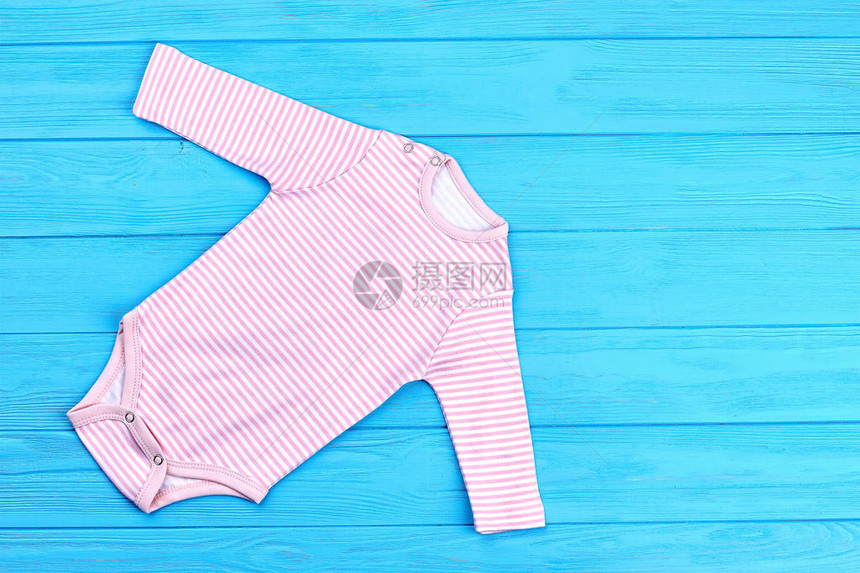 白色粉红色条纹婴儿紧身连衣裤棉质长袖粉色和白色条纹连体紧身图片