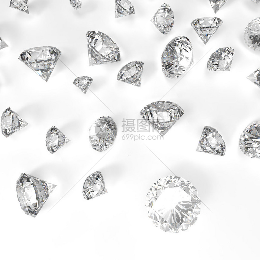 作为概念的钻石3d组合图片