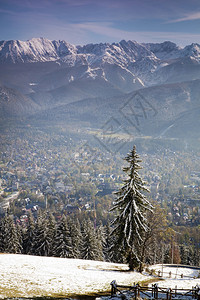 古巴洛卡峰Tatra山和Zako图片