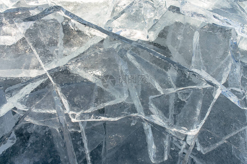 冰面的质地蓝色水上流出的裂开冰层季节图片