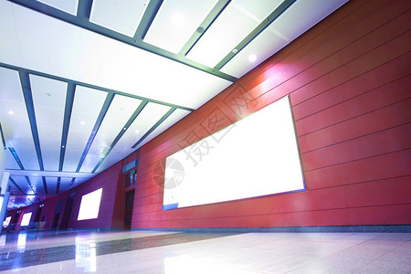 现代大厅广告的空边框背景图片