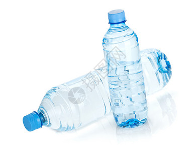 两个水瓶在白色背景上孤立图片