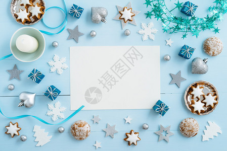 圣诞节背景模拟明信片或网站页头设计图片