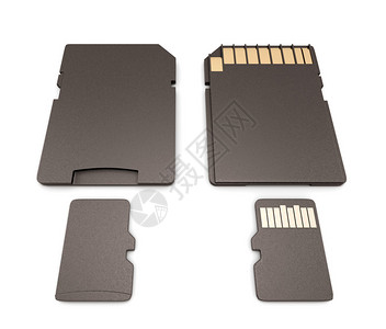 微信素材备份微小的SD卡和适配器上下两背景