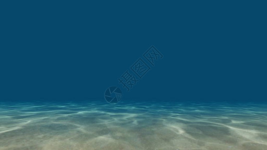 海洋3D渲染底部的焦散图片