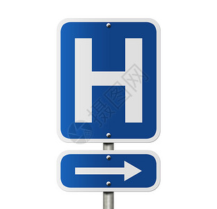 一个美国路标隔离在白色和大写H图片