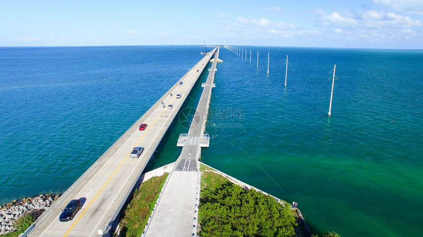 佛罗里达桥的美丽空中风景图片