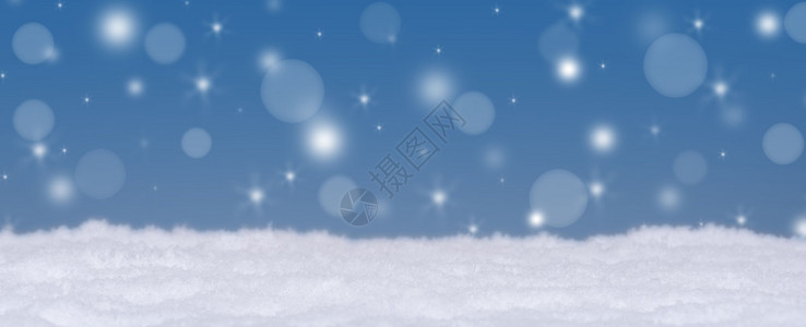 雪景蓝色背景图片