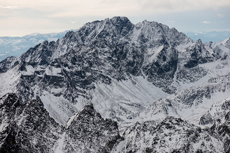 雪山脉景观全景图片