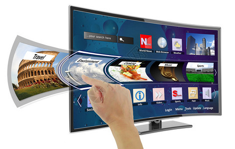 Smarttv智能电视配有应用程序图片