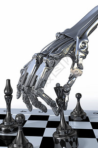 technology半机器人或机器人玩象棋Technology插画