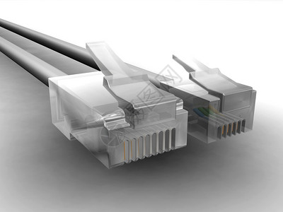 RJ45和RJ11电缆的3D转化号RJ45和图片