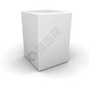 白色平面上的大白盒子空用于图片