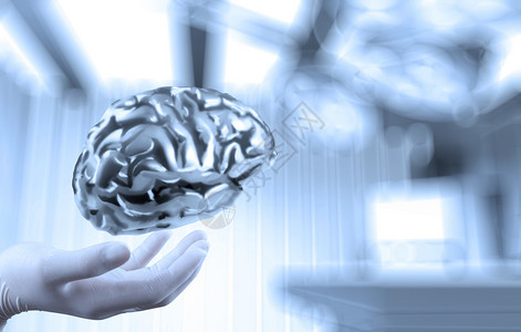 医生神经科医生手表显示金属大脑计算机图片