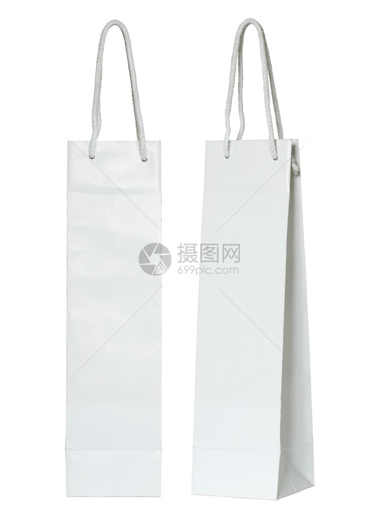 白纸袋用于在白色和剪片路径上隔图片