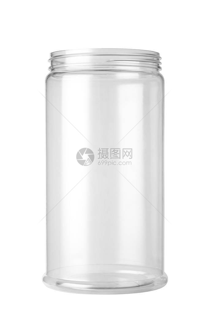 空塑料罐头在白图片