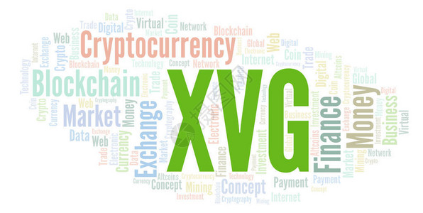 XVG或Verge加密货币硬云仅用文字图片