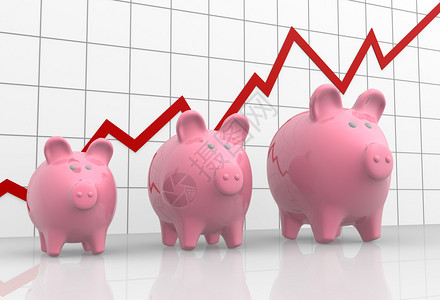 三只小猪故事3d表示财务图表和小设计图片