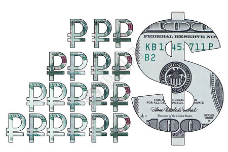 卢布与美元的视觉关系汇率图片