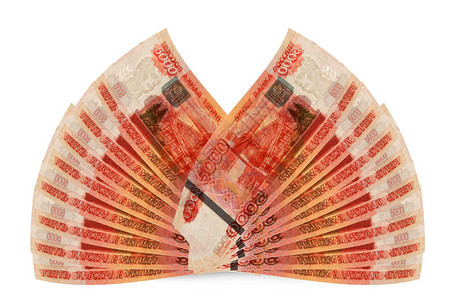 俄罗斯货币以白色背景的形式图片