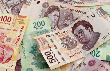 墨西哥比索钞票货币帐图片