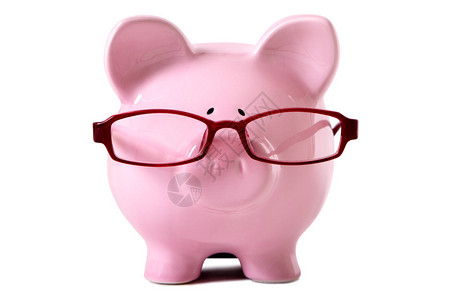 粉红小猪银行戴眼镜图片
