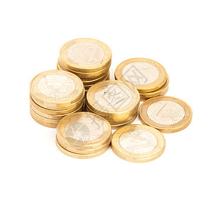 白上欧元硬币图片