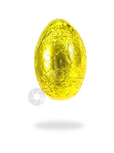 巧克力复活节鸡蛋在白背景图片