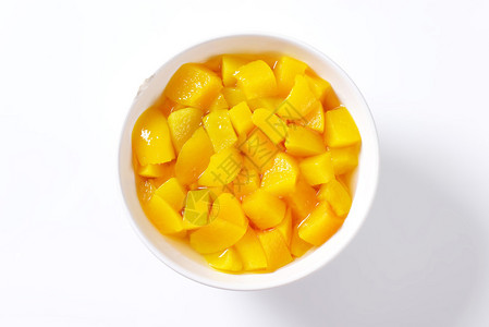 一碗淡糖浆桃子背景图片