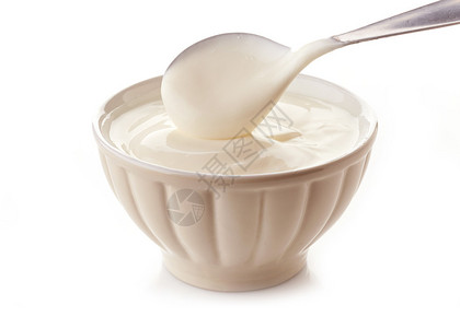 白色的希腊酸奶碗greeky图片