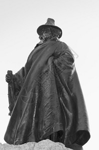 两弹元勋马萨诸塞州Salem市的创始人RogerConant雕像背景