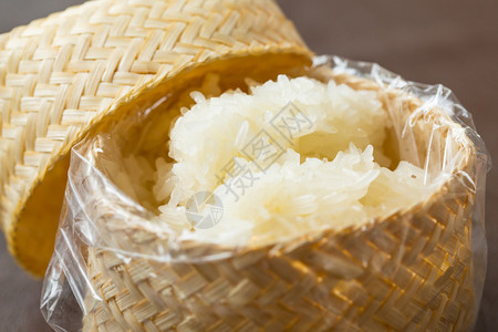 竹制糯米饭背景图片