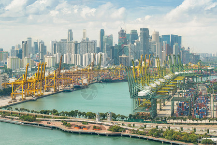 新加坡货运码头世界上最繁忙的港口图片