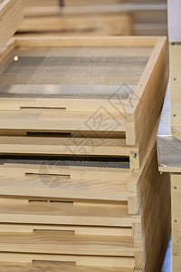 用于蜂窝框架的木制模架背景图片