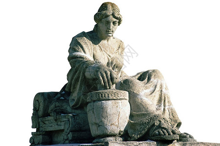 Gigeia女神的雕塑背景图片