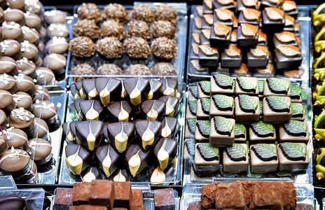 瑞士巧克力糖和不同填料的瑞士图片