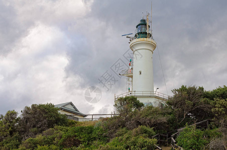 Lonsdale灯塔在澳洲维多利亚的一个阴图片