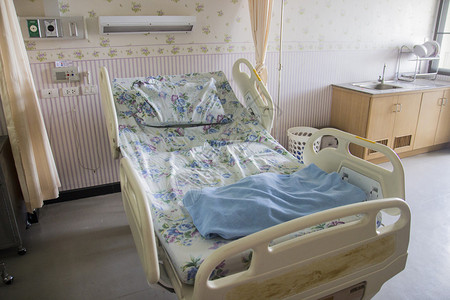 医院私人房间的病人空床图片