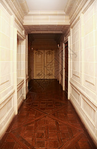 长的走廊漂亮的门图片