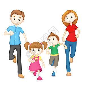 3个女儿3个家庭在玩乐气氛中被孤立设计图片