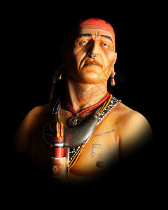 原住民印地安人肖像非常古老和罕见的未经批准的图片
