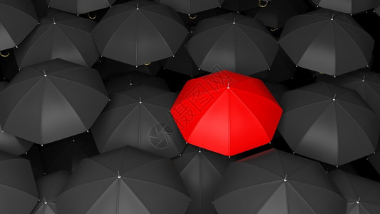 经典大黑雨伞顶部的3D投影背景图片