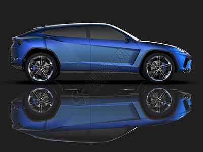 目全非驱动最新的运动型全轮驱动蓝色高级跨界车设计图片
