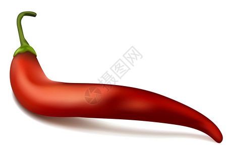 泼辣热红辣椒的插图设计图片